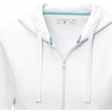 Logotrade Werbeartikel das Foto: Ruby Hoodie mit durchgehendem Reißverschluss aus Bio-Material für Damen