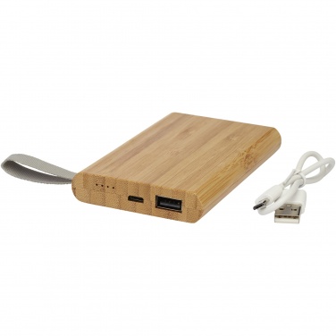 Logotrade Geschäftsgeschenke das Foto: Tulda 5000 mAh Powerbank aus Bambus