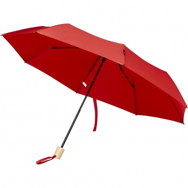 Logotrade Werbegeschenke das Foto: Birgit 21'' faltbarer winddichter Regenschirm aus recyceltem PET