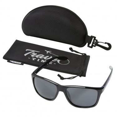 Logotrade Firmengeschenke das Foto: Eiger polarisierte Sonnenbrille mit Etui aus recyceltem Kunststoff