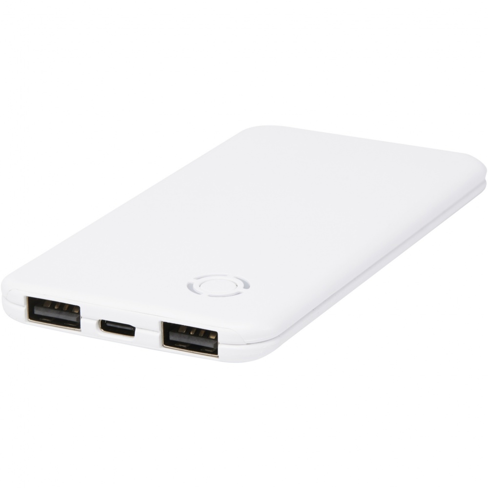 Logotrade Firmengeschenke das Foto: Slender 4000 mAh flache Dual Powerbank