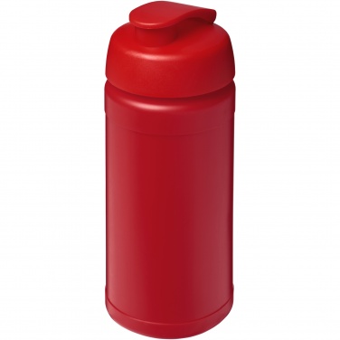 Logotrade Werbegeschenke das Foto: Baseline 500 ml recycelte Sportflasche mit Klappdeckel
