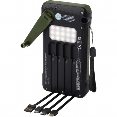 Logotrade Logogeschenke das Foto: Soldy 10.000 mAh Solardynamo-Powerbank aus recyceltem GRS Kunststoff 