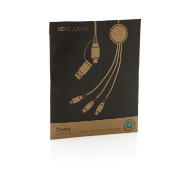 Logotrade Firmengeschenke das Foto: Terra 120cm 6-in-1-Kabel aus RCS recyceltem Aluminium