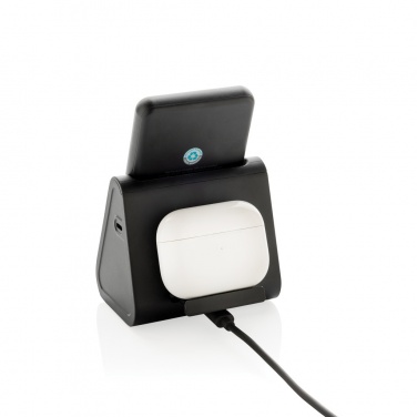 Logotrade Werbeartikel das Foto: Powerbase 3-in-1-Charger aus RCS Kunststoff mit Powerbank