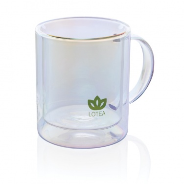 Logotrade Logogeschenke das Foto: Doppelwandiger Deluxe-Becher aus galvanisiertem Glas