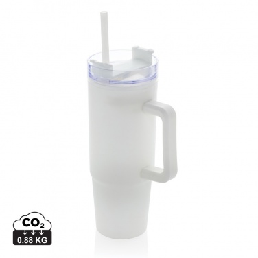 Logotrade Werbegeschenke das Foto: Tana Becher aus RCS recyceltem Kunststoff mit Griff 900ml