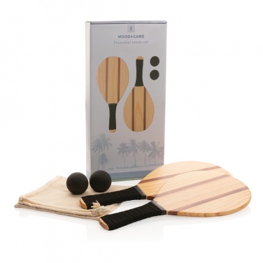 Logotrade Werbegeschenke das Foto: Frescobol Tennis-Set aus Holz