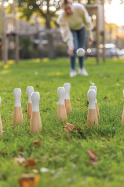 Logotrade Geschäftsgeschenke das Foto: Kegel-Set aus Holz