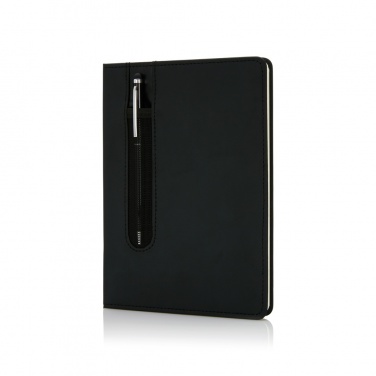 Logotrade Werbeartikel das Foto: Basic Hardcover PU A5 Notizbuch mit Stylus-Stift