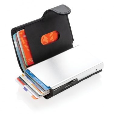 Logotrade Firmengeschenke das Foto: Aluminium RFID Kartenhalter mit PU-Börse