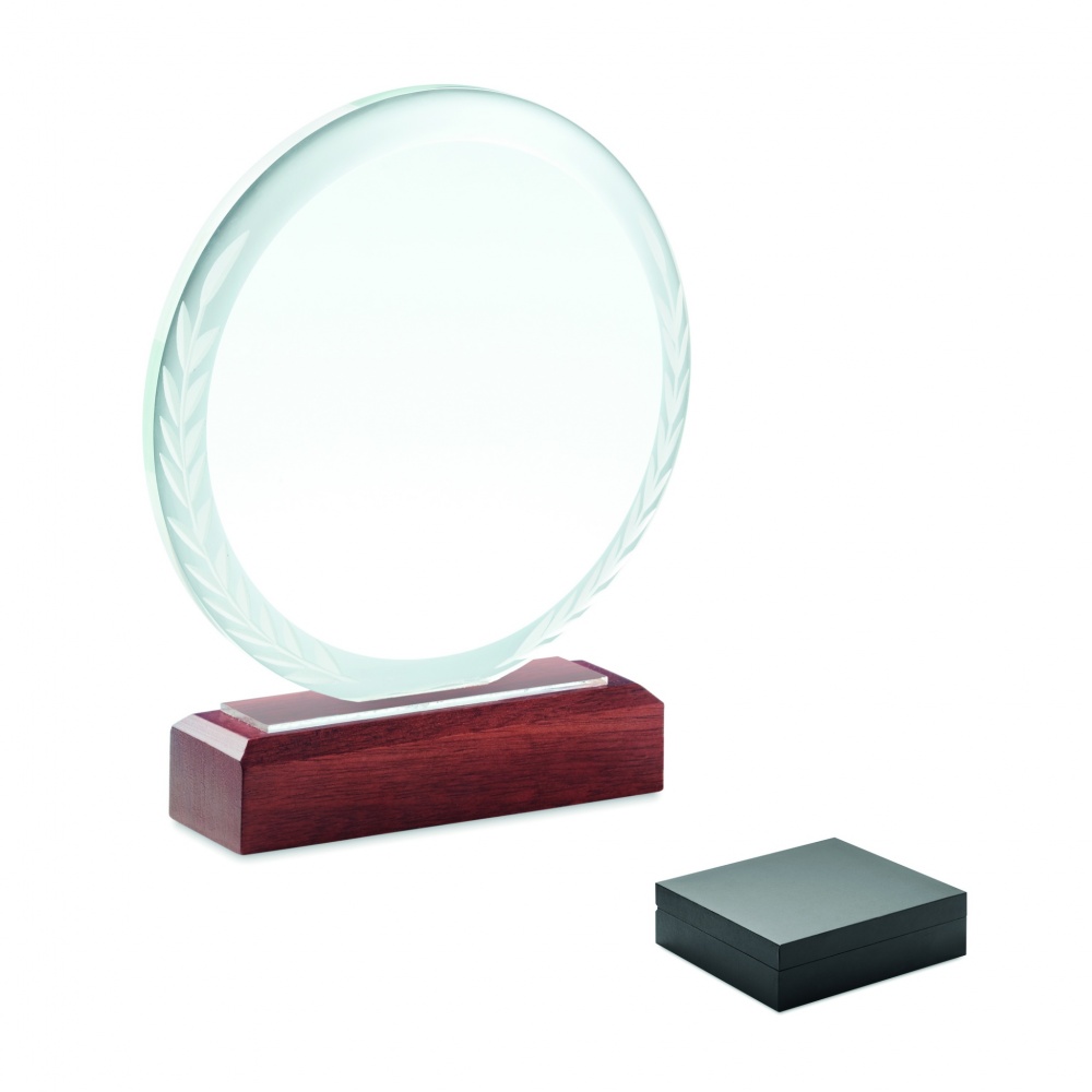 Logotrade Logogeschenke das Foto: Runder Pokal Kristallglas