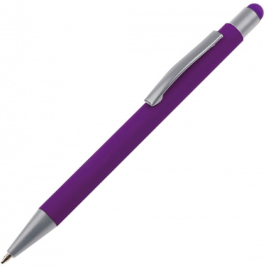 Logotrade Firmengeschenke das Foto: Metall Kugelschreiber Touchpen Soft Touch SALT LAKE CITY