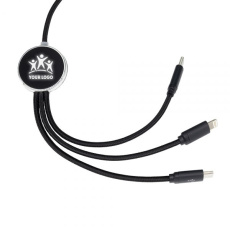 3in1 langes Kabel mit elighted Logo zum Gravieren, W201TG