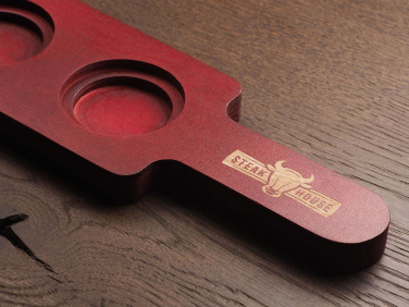 Logotrade Geschäftsgeschenke das Foto: Hölzernes 3-Schuss-Servierbrett 1863121