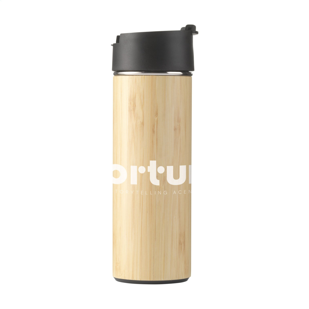 Logotrade Werbeartikel das Foto: Sakura 360 ml Bambus Thermoflasche/Thermobecher