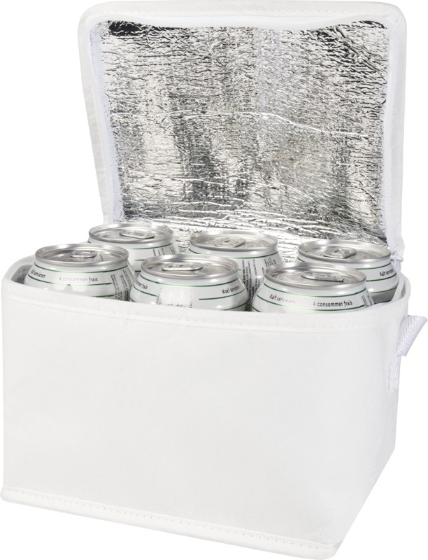 Logotrade Geschäftsgeschenke das Foto: Spectrum Kühltasche aus recyceltem GRS Non Woven für 6 Dosen 4 L