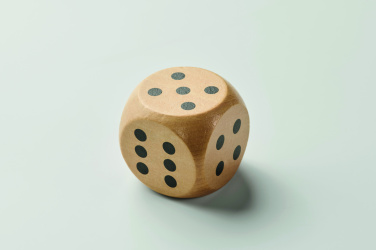 Logotrade Werbeartikel das Foto: Spielwürfel Schima-Holz Ø 5cm