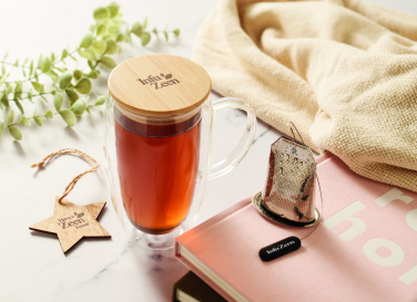 Logotrade werbemittel das Foto: Doppelwandiger Glasbecher 450ml