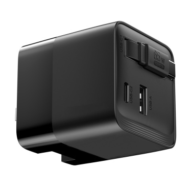 Logotrade Geschäftsgeschenke das Foto: Urban Vitamin Mendocino 65W GaN-Charger mit einziehb. Kabel