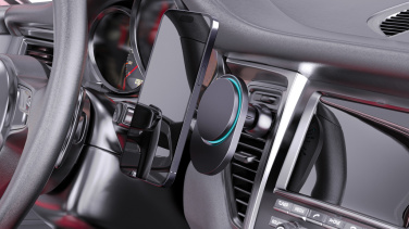 Logotrade Werbeartikel das Foto: PowerCruze magnetischer 15W Autohalter aus RCS rec. ABS