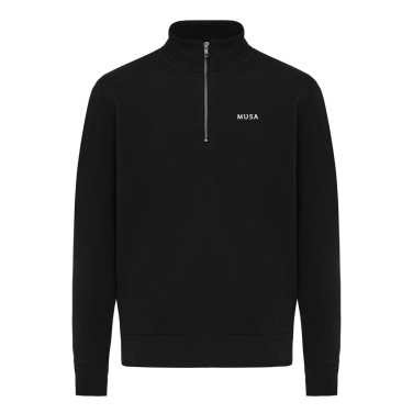 Logotrade Geschäftsgeschenke das Foto: IQONIQ Elgon Quarter-Zip-Sweater aus rec. Baumwolle
