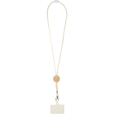 Logotrade werbemittel das Foto: Adhab Smartphone Lanyard mit Bambusdetails