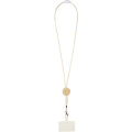 Adhab Smartphone Lanyard mit Bambusdetails, Weiß