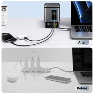 Logotrade Geschäftsgeschenke das Foto: Urban Vitamin Sacramento 105W GaN Charger mit einz. Kabeln