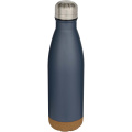 Cove 500 ml doppelwandige, vakuumisolierte Trinkflasche aus Edelstahl mit Korkdetails, Hale Blue