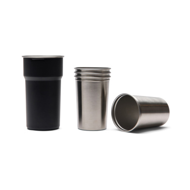 Logotrade Werbeartikel das Foto: VINGA Parks Becher aus RCS Stainles Steel, 4 Stück, 250ml