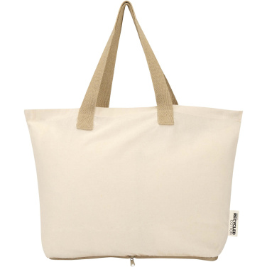 Logotrade Geschäftsgeschenke das Foto: Sierra 140 g/m² Faltbare Tragetasche aus GRS recycelter Baumwolle 7L