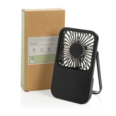 Logotrade Werbeartikel das Foto: Aervina wiederaufladbarer Tischventilator aus RCS rec. ABS