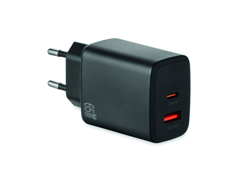 Logotrade Geschäftsgeschenke das Foto: EU-2 poliger-Adapter/Ladegerät