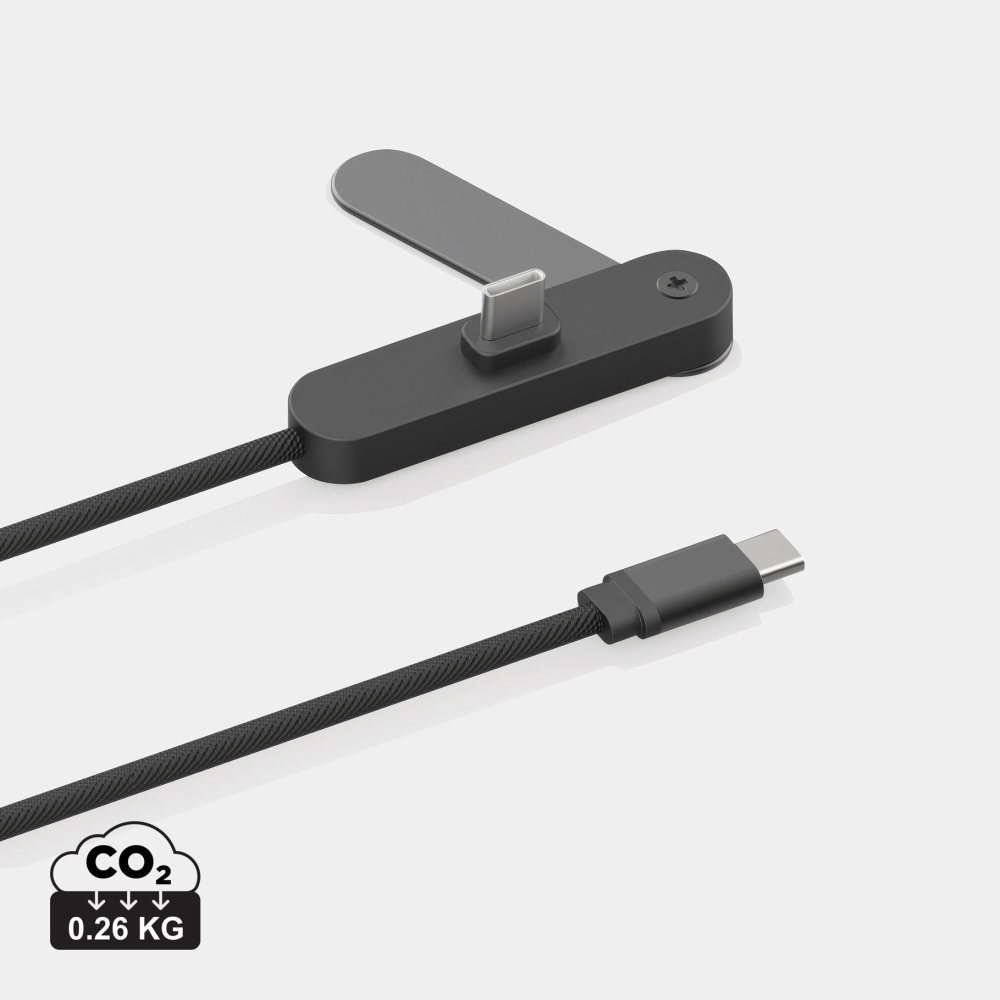 Logotrade Geschäftsgeschenke das Foto: Aluvia RCS 65W-PD-Kabel mit verstellbarem Handyhalter