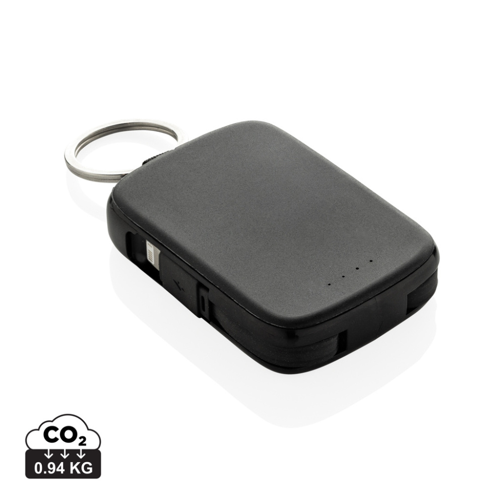 Logotrade Werbeartikel das Foto: Nexo RCS Key-Chain-Powerbank 2.000mAh mit integr. Kabeln