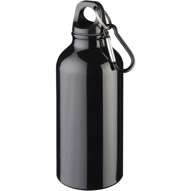 Logo trade corporate gifts picture of: Oregon 400 ml aluminium water bottle with carabiner