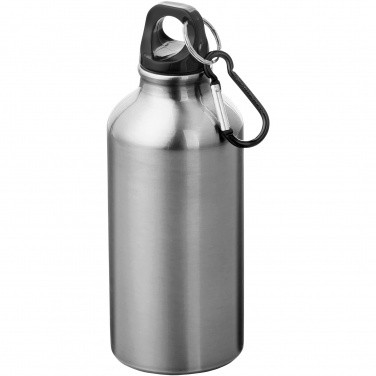Logotrade promotional product picture of: Oregon 400 ml aluminium water bottle with carabiner