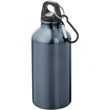 Logo trade corporate gift photo of: Oregon 400 ml aluminium water bottle with carabiner