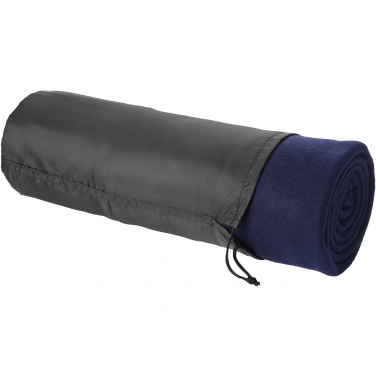 Logotrade promotional item image of: Huggy fleece plaid blanket with carry pouch