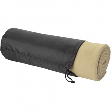 Logotrade promotional giveaway image of: Huggy fleece plaid blanket with carry pouch