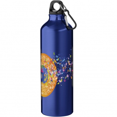 Logo trade promotional merchandise photo of: Oregon 770 ml aluminium water bottle with carabiner