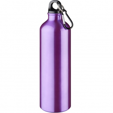 Logo trade promotional merchandise picture of: Oregon 770 ml aluminium water bottle with carabiner