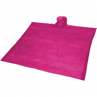 Logo trade advertising products image of: Ziva disposable rain poncho with storage pouch