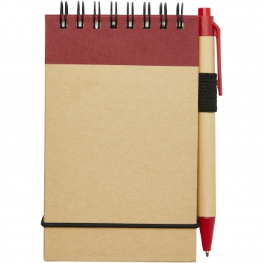 Logo trade corporate gifts image of: Zuse A7 recycled jotter notepad with pen