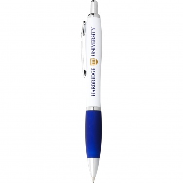 Logotrade promotional merchandise image of: Nash ballpoint pen with white barrel and coloured grip