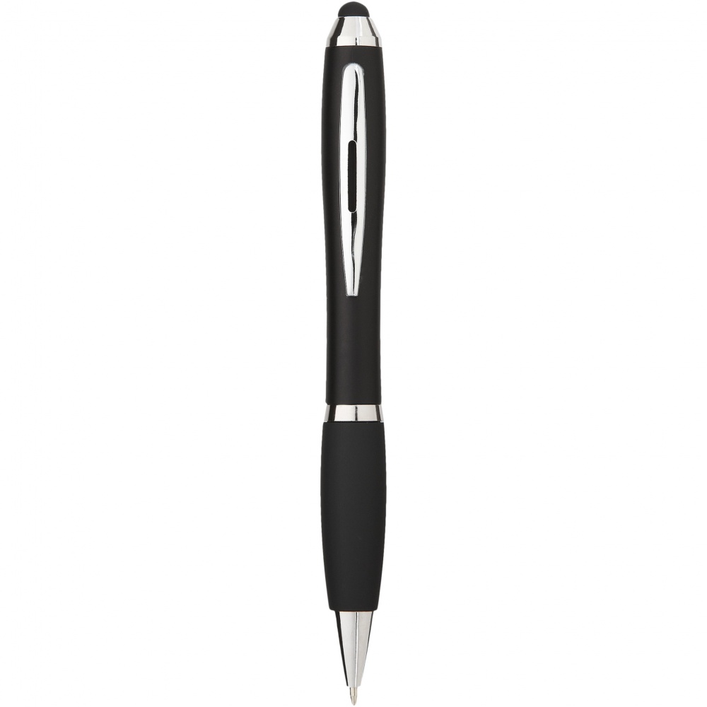 Logotrade business gifts photo of: Nash coloured stylus ballpoint pen with black grip
