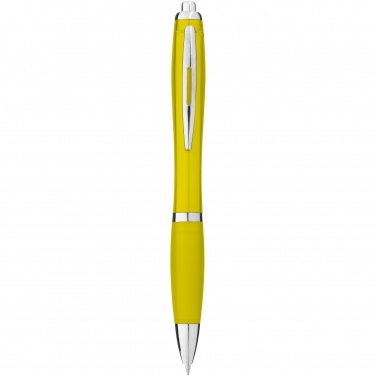 Logo trade promotional giveaways image of: Nash ballpoint pen with coloured barrel and grip