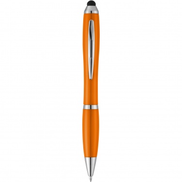 Logo trade promotional products image of: Nash stylus ballpoint pen with coloured grip