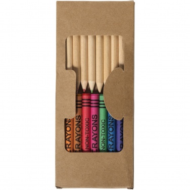 Logo trade advertising product photo of: Lucky 19-piece coloured pencil and crayon set